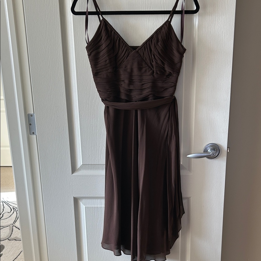 NWT BCBGMaxAzria Chocolate Brown Midi Dress Size Small
